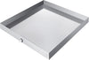 27 x 25 x 2.5 Inch Washing Machine Drain Pan 304 Stainless Steel 18 GA Thickness Heavy Duty Compact Washer Drip Tray with Drain Hole, Hose Adapter