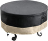 Premium Round Fire Pit Cover fits for 31 - 36 Inch Fire Pit Tables, Patio Furniture Fire Pit Full Coverage Cover