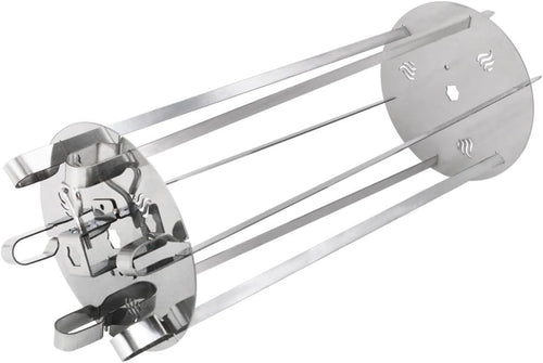 17395 Rotisserie Shish-Kebab Skewer Set Grill Accessory,Rotating Skewer System Fits for Most Rotisserie Grills