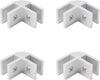 Wind Guard Corner Hardware for Custom Sized Wind Guard on Outdoor Gas Fire Pits, Tempered Glass Connector Kit, 4pcs
