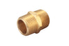 3/4 inch x 3/4 inch NPT Brass Hex Nipple Male Pipe Adapter, Thread 1" OD to 1" OD