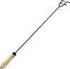 26-Inch Steel Fireplace Fire Pit Poker Stick with Wood Handle for Indoor or Outdoor Use
