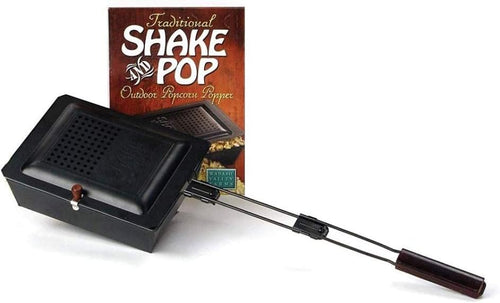 The Traditional Shake and Pop Outdoor Popcorn Popper Camping Popcorn Popper, Lightweight Campfire Popcorn Maker With Long Handle (3 Quart)