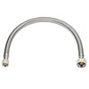 Plumbing 30" x 1/2" Fip x 3/8" Comp S.S Braided Flexible Water Hoses Connectors, Faucet Supply Line Hose Connector for Bathroom, Kitchen Sink Faucets