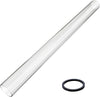 Patio Heater Glass Tube 49.5 x 4" with Ring, Outdoor Heater Replacement Parts for 4-Sided Pyramid Heater, Glass Tube Patio Heater for Hiland
