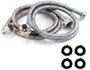 4FT Washing Machine Hoses with 90 Degree Elbow Premium Stainless Steel Burst Proof Water Connection Inlet Supply Lines by Cenipar, 2 pack