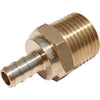3/8 x 1/2 Inch Crimp MNPT Male Adapter, Brass Plumbing Fitting, PEX Pipe, Copper, UC118LFA