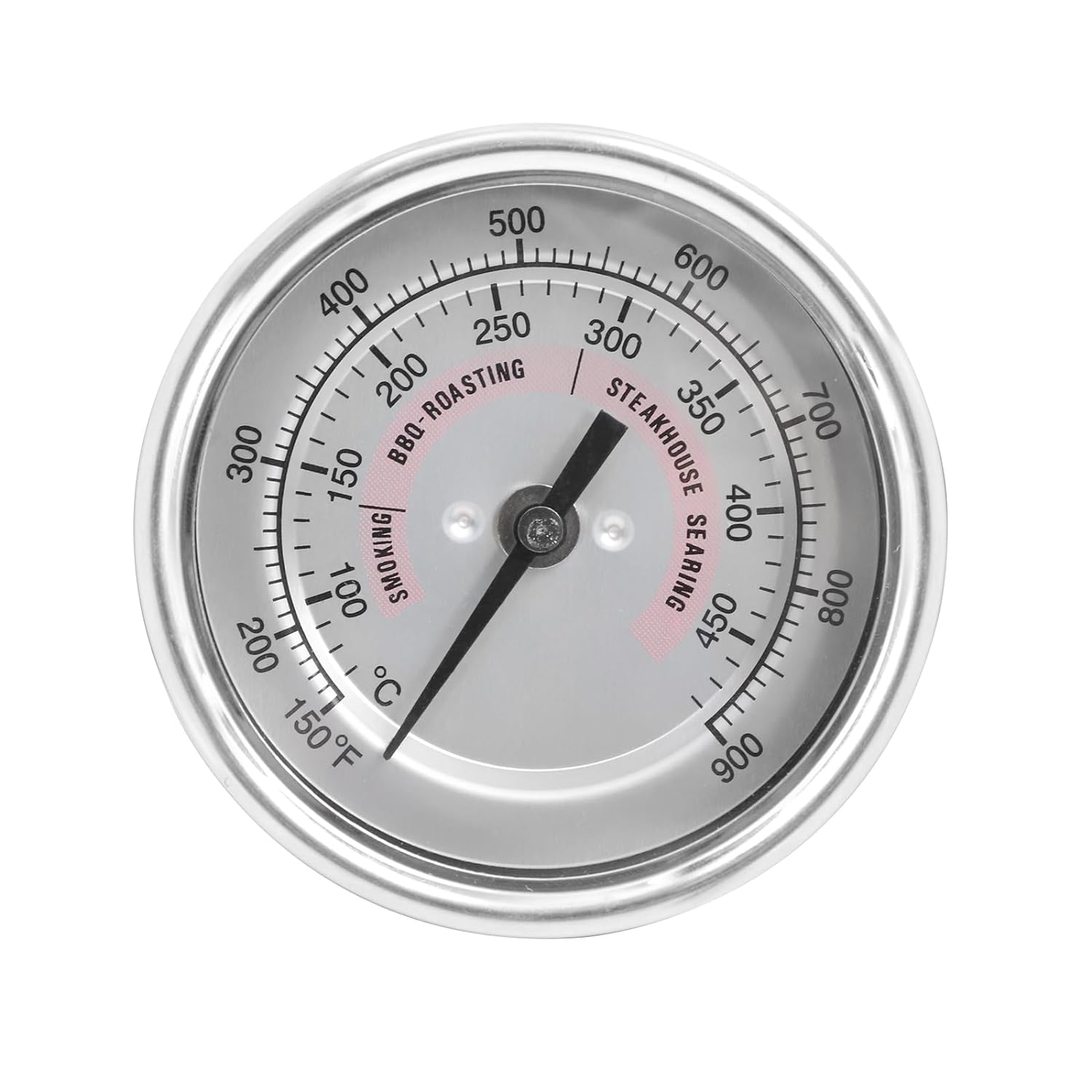 Smoker Thermometer, Stainless Steel, 3-In.