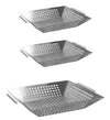 3 PCS Stainless Steel Grilling Basket for Grilled Vegetables, Shrimp and Grilled Stir-fry, 1 Large & 2 Small