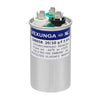 AC Capacitor 20+10 uF 20/10 MFD 370V/440VAC CBB65 Dual Run Round Start Capacitor for Heat Pump Air Conditioner, for AC Motor Run or Fan Start or Cool