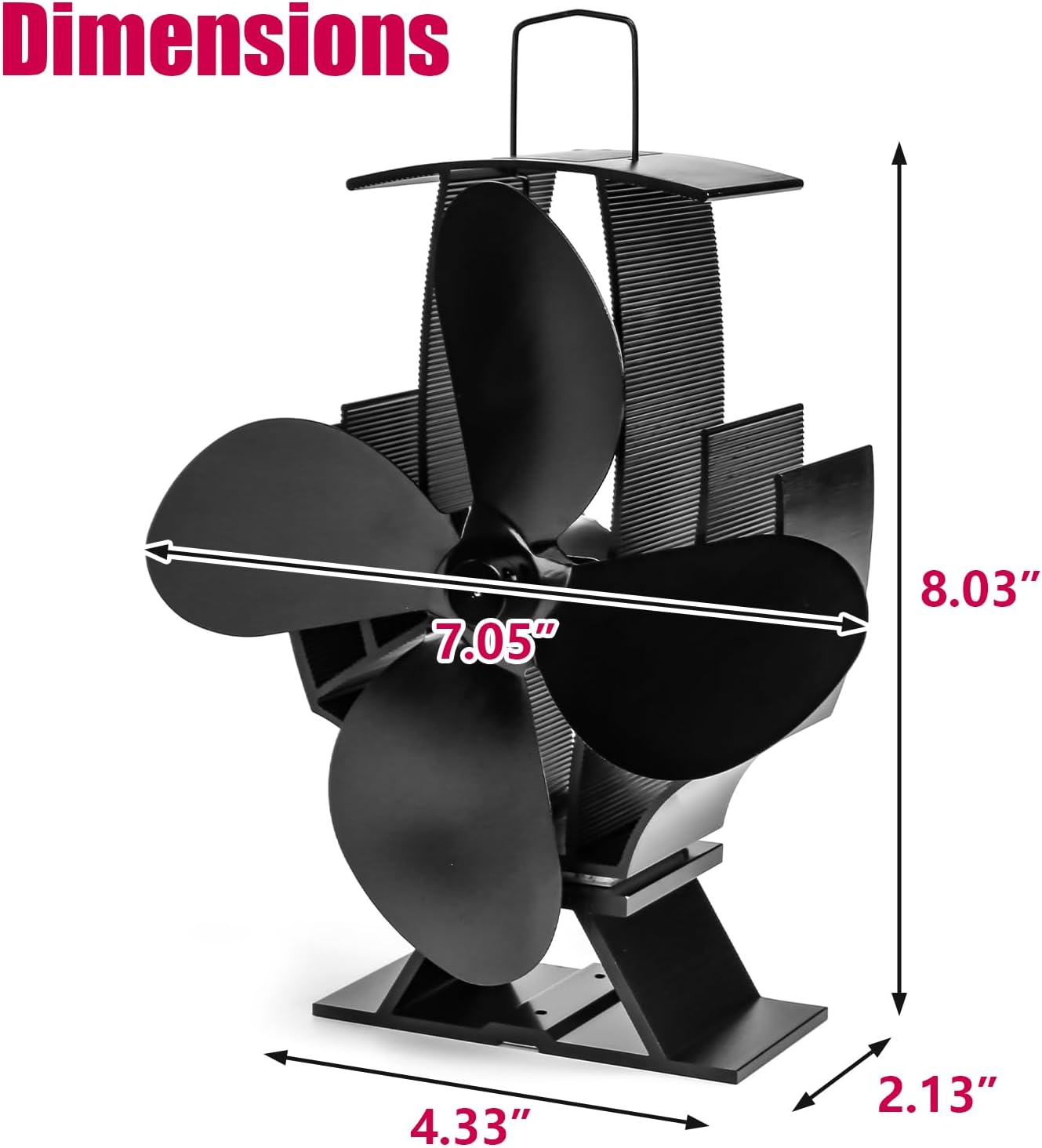 4 Blades Heat Powered Stove Fan for Wood Stove/Log Burner/Fireplace/Bu –  GrillPartsReplacement - Online BBQ Parts Retailer