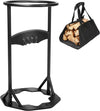 10.2" Dia Carbon Steel Kindling Splitter with Firewood Tote Bag, Manual Firewood Splitter with Firm Welding, Heavy Duty Log Splitting Tool