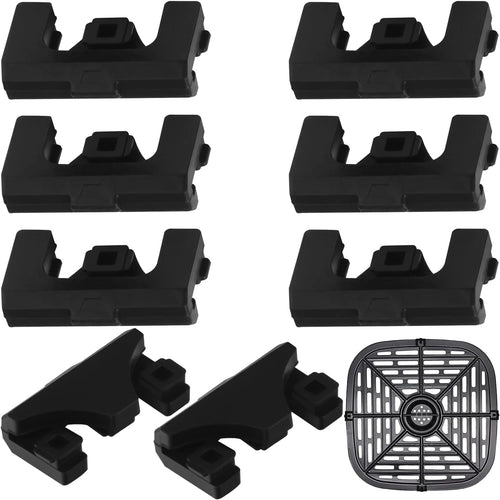 Silicone Air Fryer Rubber Bumpers 8 Pcs, Protective Feet for Vortex, Cosori, and Other Compatible Brands - Prevents Tray and Basket Damage