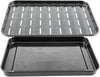 Non-Stick Enamel Baking Pan & Broiler Rack Compatible with Nuwave Bravo XL Air Fryer Oven Models 20801,20802, 20811, 20850