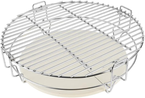 Cooking System Accessories for Kamado Joe Classic, Large Big Green Egg, Pit Boss etc 18 inch Ceramic Grills, Grates, Base Rack and Pizza Stone Kit