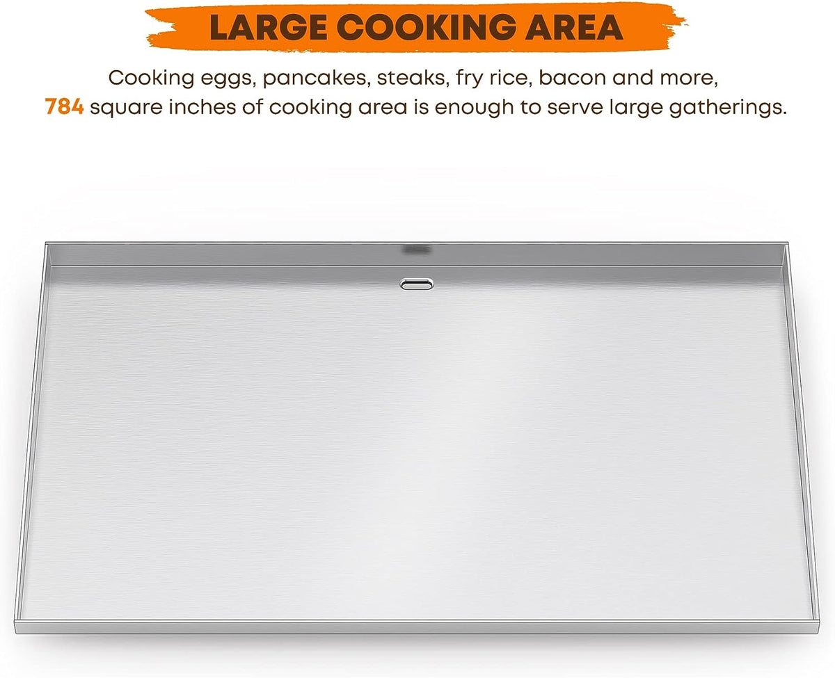 Stanbroil Piastra In Acciaio Inox Per Royal Gourmet GB4000 - 91x55,5 Cm, Spessore 4 Mm, Con Scarico Grasso Posteriore - Ideale Per Barbecue