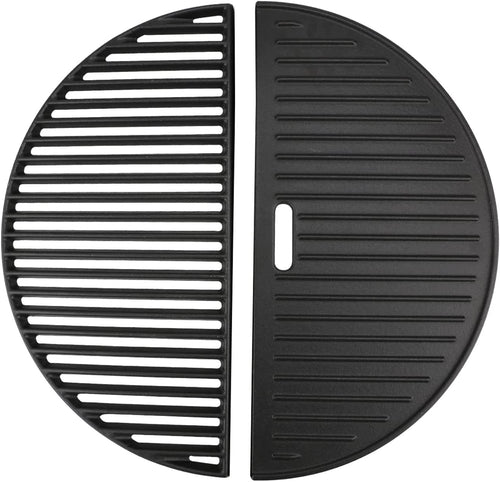 Half Moon Grate and Griddle for Vision 5-CR4C101, B-11N1A1-Y2A, C4F1F1SB, VGKSS-CC2 Ceramic Kamado Egg Grills