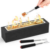 Concrete Ethanol Tabletop Fire Pit with 2 Extending Roasting Forks, Portable Smores Maker for Birthday, Balcony, Yard & Home Decor Gift, Dark Gray
