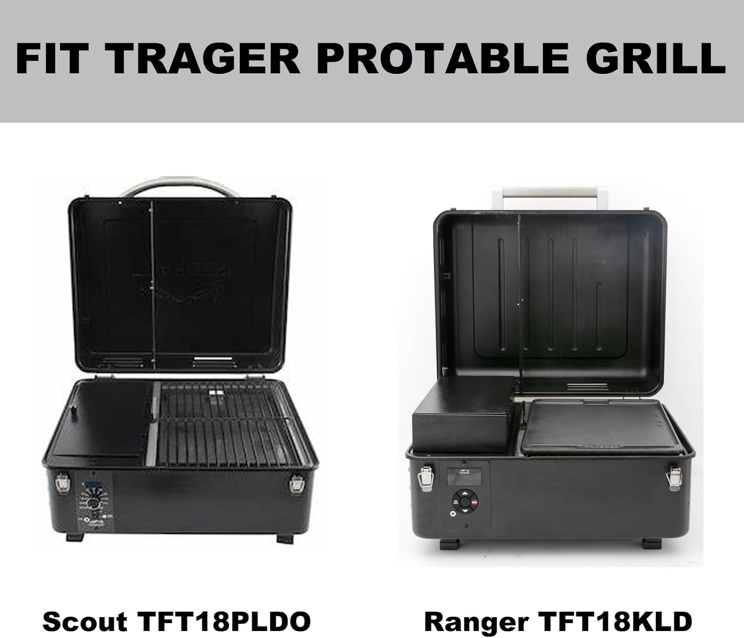 BAC460 Griddle for Traeger Ranger TFT18KLD, Scout Pellet TFT18PLDO Insert Cast Iron Flat Top Griddle Pellet Grill Tabletop Griddle Accessories