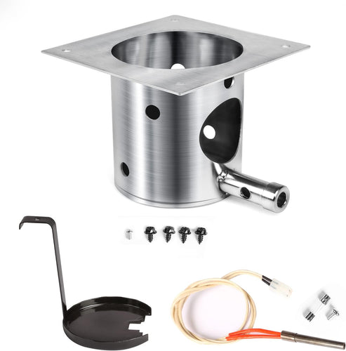 Fire Burn Pot + Hot Rod Ignitor for Traeger Silverton TFS62PLD Pellet Grill, Replacement Parts with Screws and Fuse