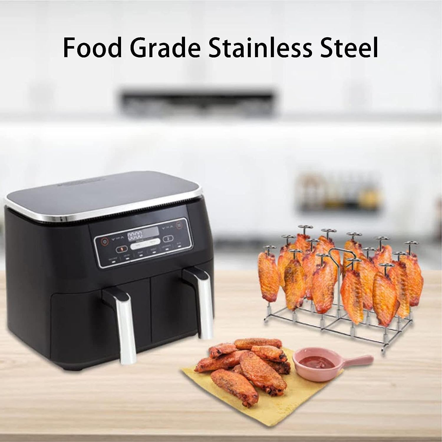 Skewer Stand,Air Fryer Accessories Grill For Home Kitchen For
