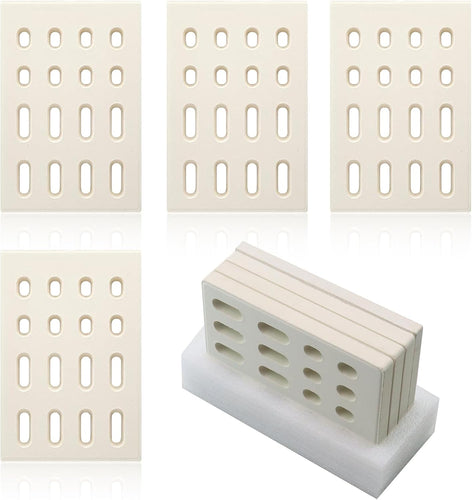 Ceramic Brick Radiant Flame Tamer for Barbeques Galore Grand Turbo Grills, Heat Plate Ceramic Briquettes, 7 1/16" x 4 3/4" x 1/2", 4 Pack
