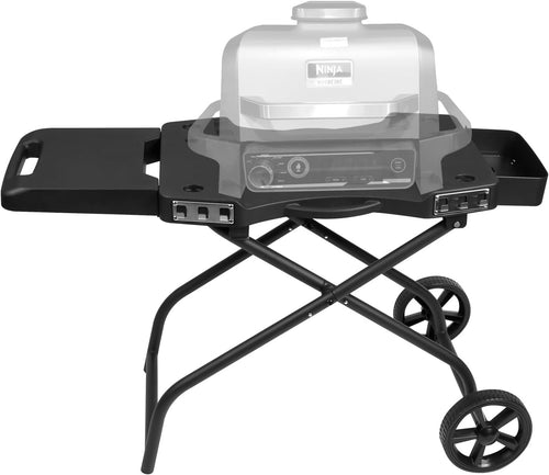 Collapsible Grill Cart Stand fits for Ninja OG701, OG751B, OG66UPG1 Woodfire Outdoor Grill & Smokers