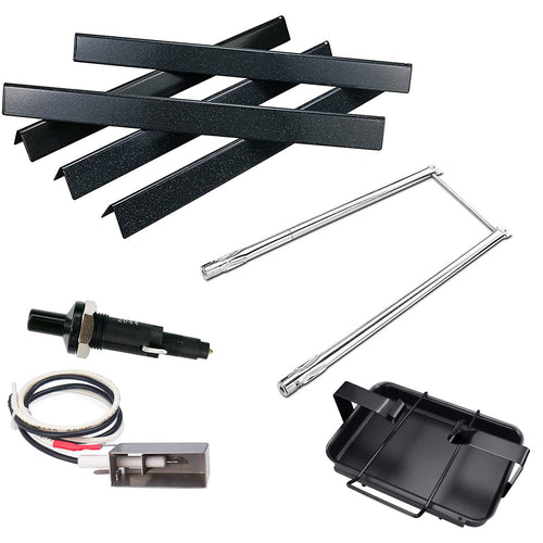 7507 Burners + 7535 Flavorizer Bars + 7509 Igniter + 7515 Drip Pan Kit for Weber Genesis Silver A Gas Grills