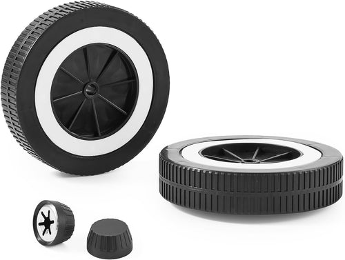65930 6 Inch Grill Wheels + 987101 Hub Caps 2Pcs Kit for Weber 18’’ and 22’’ Kettle and Jumbo Joe Charcoal Grills