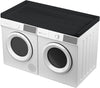Washer Dryer Countertop 27.5" x 54", Non-Slip Laundry Topper for Washer and Dryer, Edge Rails for Laundry Room Organization and Storage, Black
