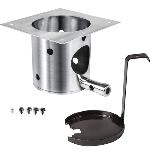 Fire Burn Pot for Traeger Silverton 620 TFS62GVF Pellet Grill, SUS 304 Stainless Steel, with Ash Remover and Screws FAB310