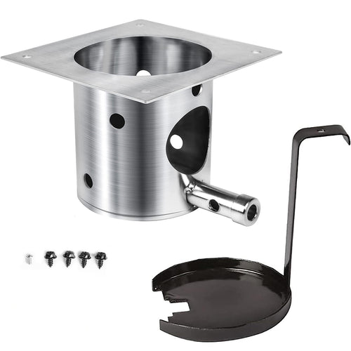 Fire Burn Pot for Camp Chef Pellet Grill SUS 304 Stainless Steel with Ash Remover and Screws