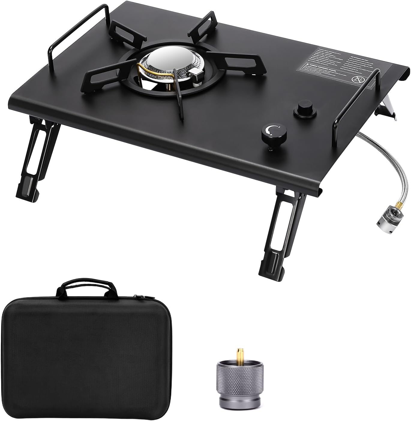 camping cooking stove gas Camping Stove for IGT Table, 4000W Portable Isobutane Gas Stove with Carry Bag, IGT Accessories for Picnic, RV, Car Trip, Tailgating, Patio, Backyard