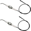 2Pcs 11.8" Long BBQ Gas Grill Stove Fire Pit Electrode Spark Plug Eletronic Ignition for Piezo Igniter with 2.3mm Round Terminal
