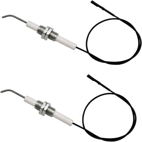 11.8" Long Gas Grill Stove Electrode Spark Plug Eletronic Ignition Electrode for Piezo Igniter Pack of 2 with 2.3mm Round Terminal