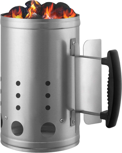 BBQ Chimney Starter Charcoal Grill Lighter Fire Starter for Camping Grilling Outdoor Cooking Charcoal Can Accessories