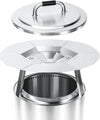 Firepit Round Deflector & Lid Kit for Solo Stove Bonfire and Other 19.5" Camping Smokers, 304 Stainless Steel Heat Deflector+ Stove Lid Accessories