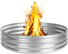 48 Inch Campfire Ring, Galvanized Fire Pit Ring for Outside Wood-Burning Fire Pit, Heavy Duty Steel FirePit In-Ground for Backyard, Camping
