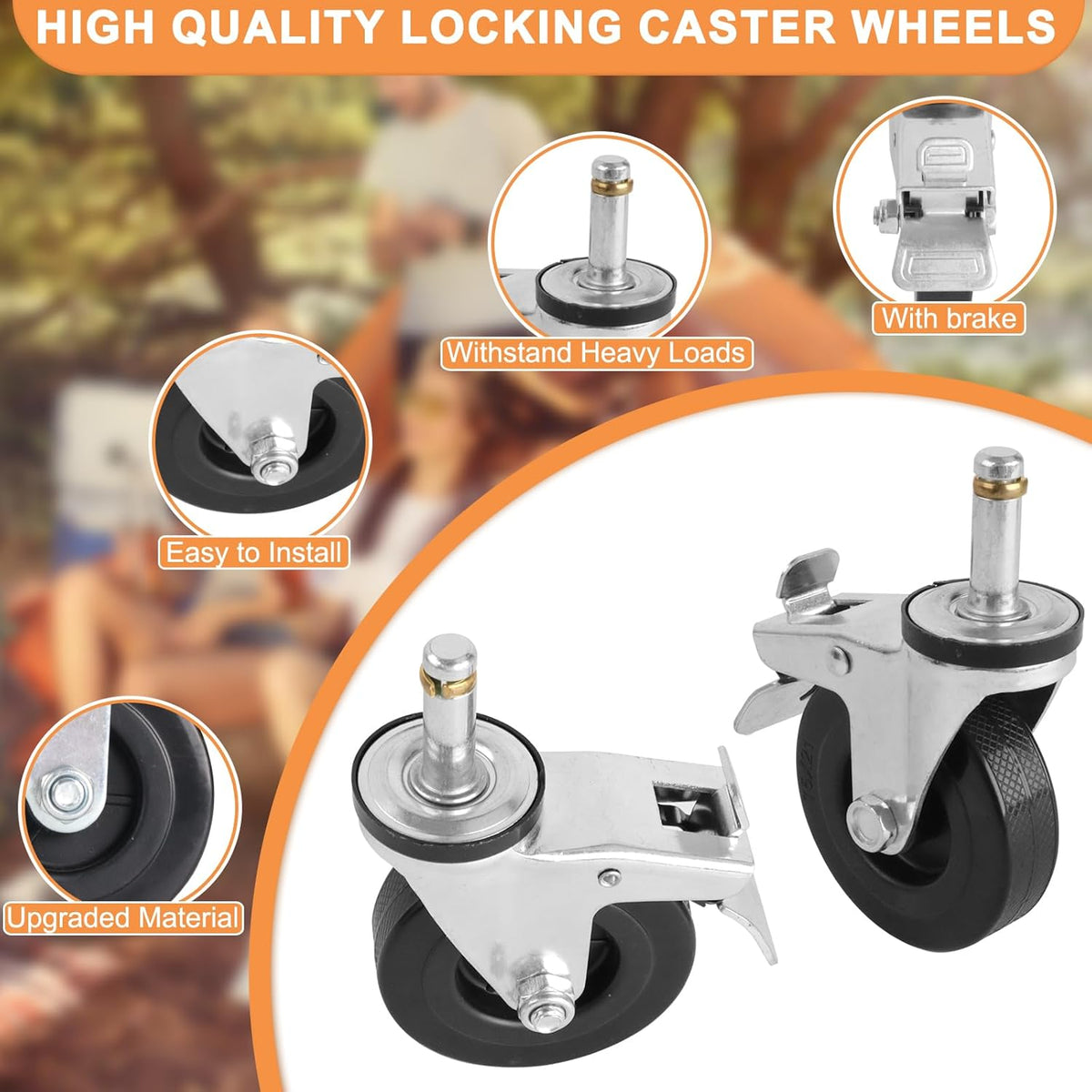 64413 64412 Caster Wheels for Weber Genesis 300/400 Series Grills (202 ...