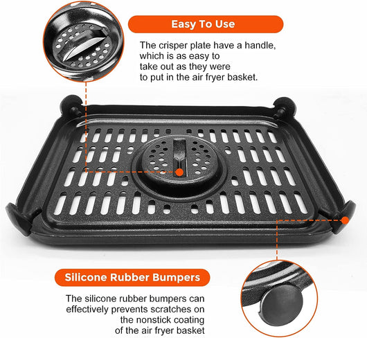 2Pcs 8.1'' Grill Plate Tray Air Fryer Pan Replacement Parts for Ninja –  GrillPartsReplacement - Online BBQ Parts Retailer