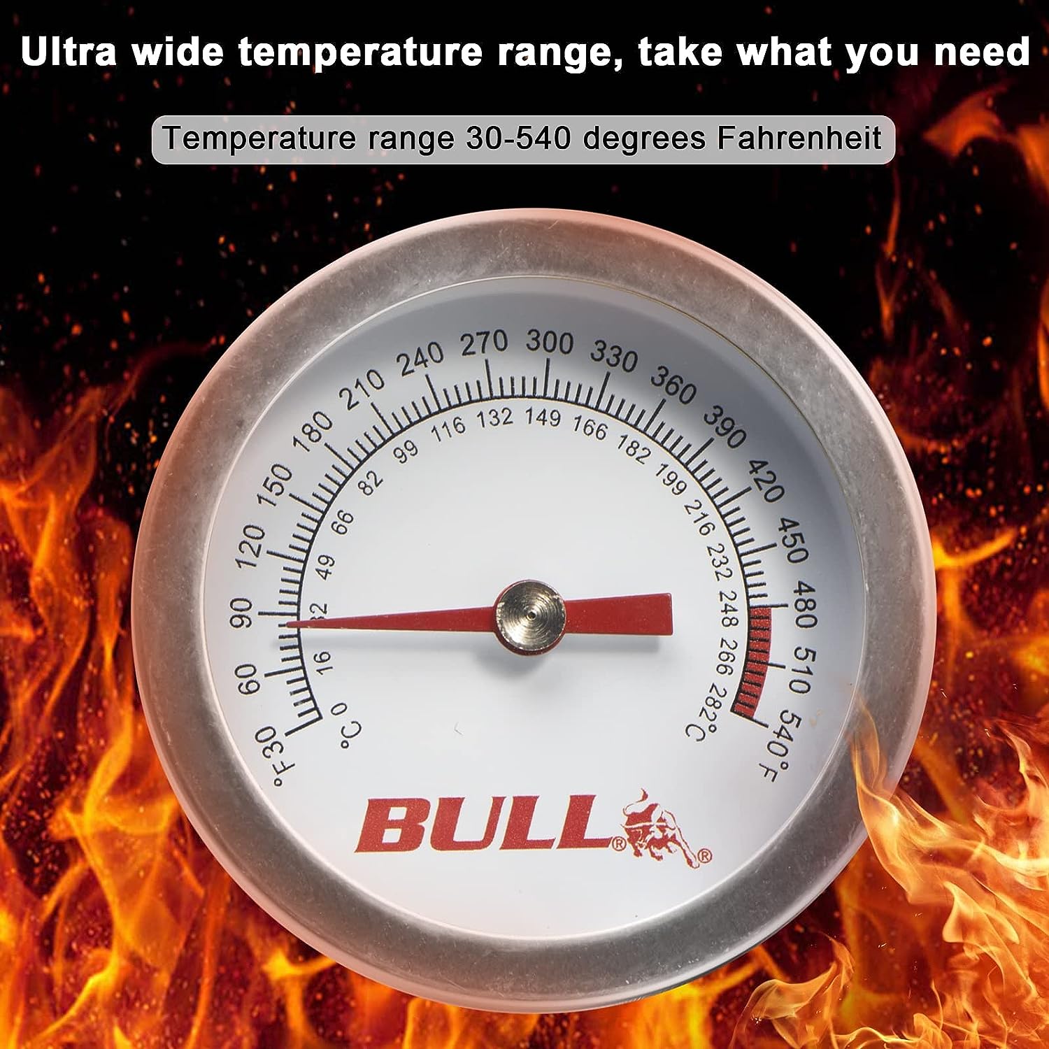 Bull Grill Replacement Temperature Gauge - 16509