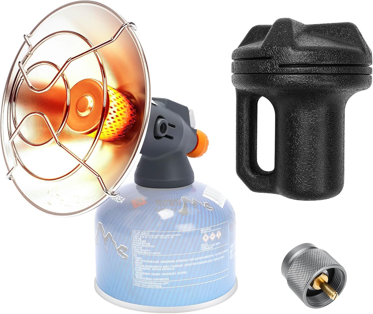 small tent heater Portable Propane and Butane Heater for Camping, 4300 BTU 2 In 1 Tent Heater for Camping, Patio, Hiking, Garage, Ice Fishing, Safe Heat for Winter