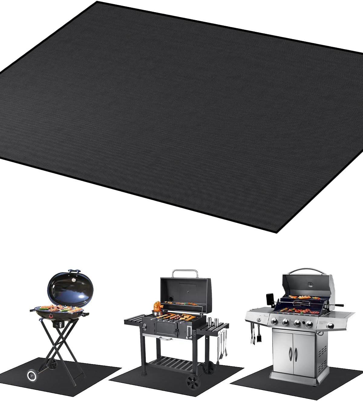 Large BBQ Floor Under Grill Mat, 65×42 inch, Deck Patio Protector Mat, –  GrillPartsReplacement - Online BBQ Parts Retailer