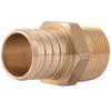 1 Inch x 3/4 Inch Crimp MNPT Male Adapter, Brass Plumbing Fitting, PEX Pipe, Copper, UC142LFA