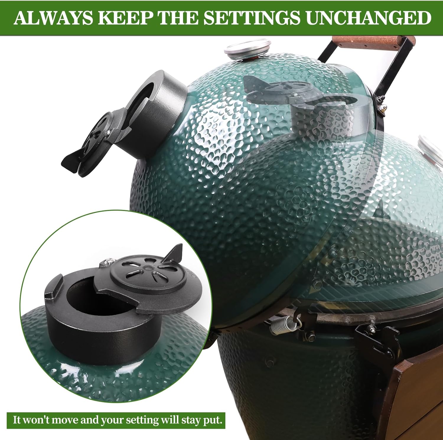 Kamado Joe Accessories KAMaster Cast Iron Chimney Cap For Daisy