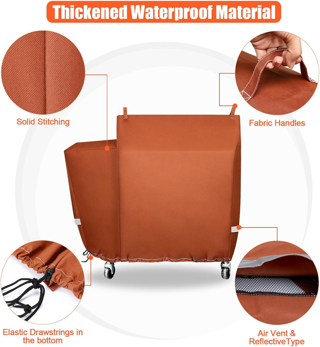 Grill Cover for Rec Tec RT-590, Recteq Deck Boss 590 Wood Pellet Smoke ...
