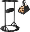 Carbon Steel Log Splitters with Firewood Tote Bag, Manual Firewood Splitter with Firm Welding, Wood Kindling Splitter, Firewood Cracker Cutter