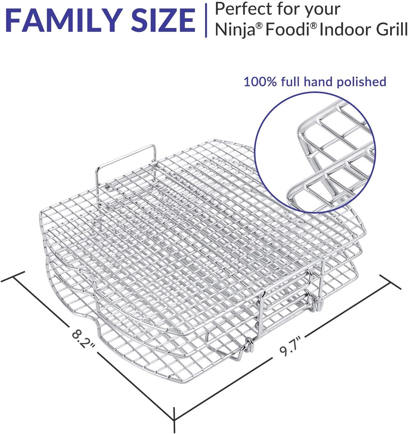 Dehydrator Rack, for Ninja Foodi Accesories, Stainless Steel 