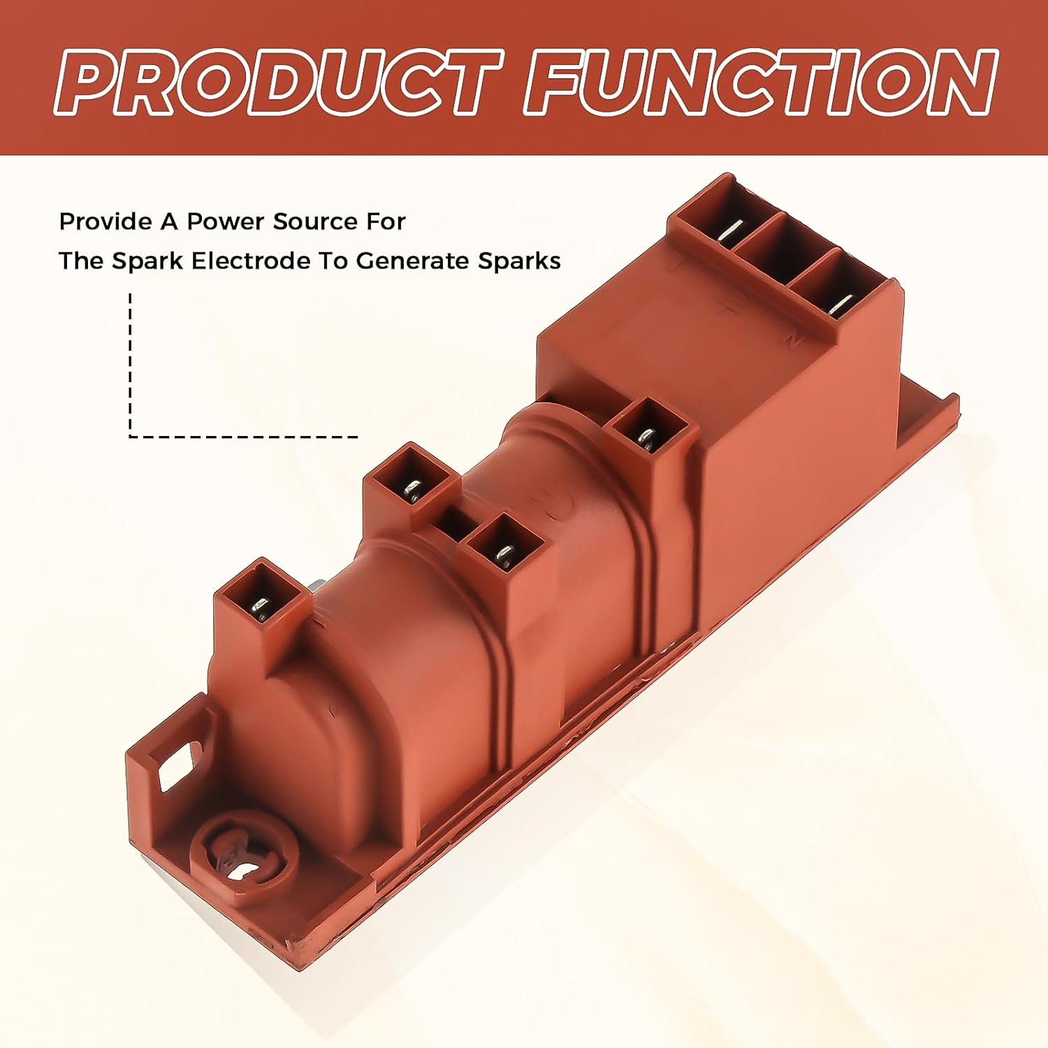 Spark Igniter Module Igniter Spark Module WB13T10046 for GE Gas Ranges, 120-240V 4 Exits Pu ...