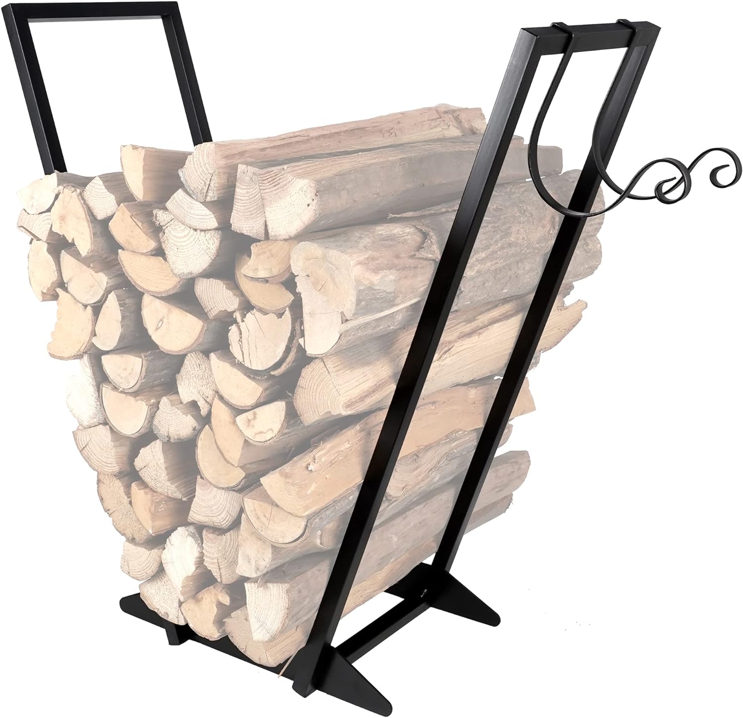 33 inch Firewood Rack Heavy Duty Log Holder Rack Indoor Outdoor for Fireplace & Fire Pit Wood Storage